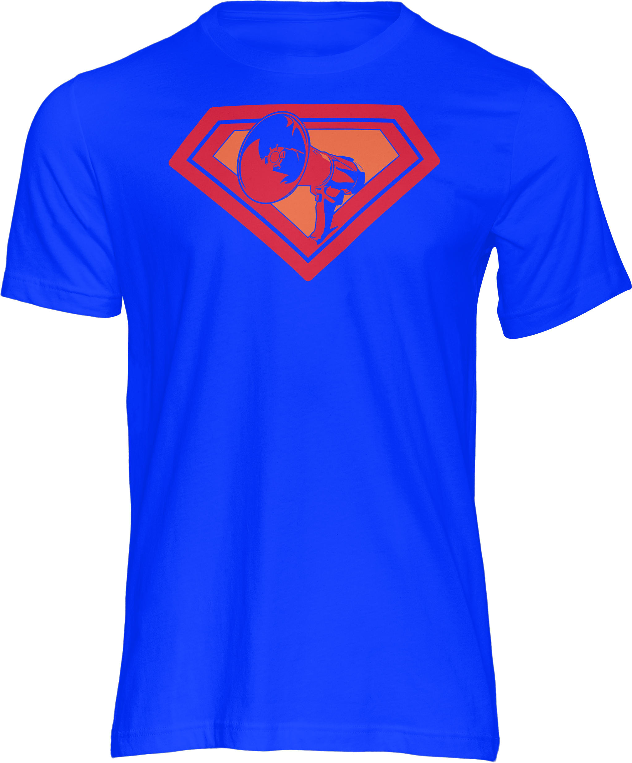 AOP – Mutter Theresa Logo – T-Shirt (blau)