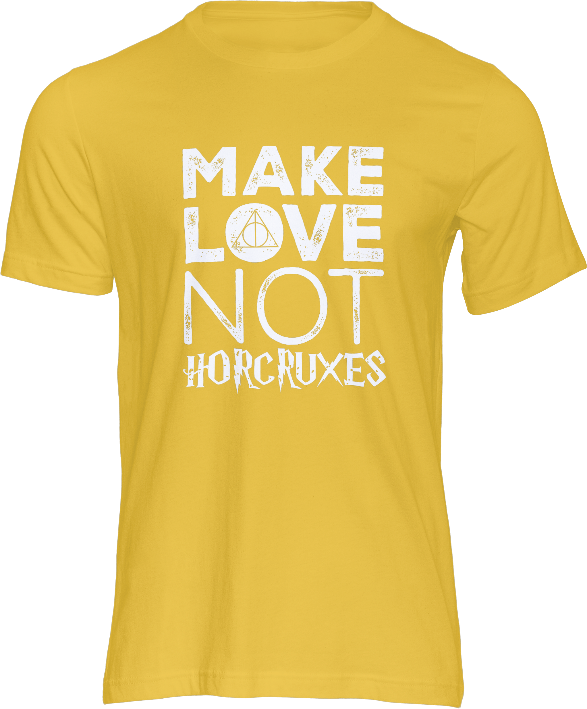 Motiv-Shirt – Make Love Not Horcruxes – T-Shirt (gelb)