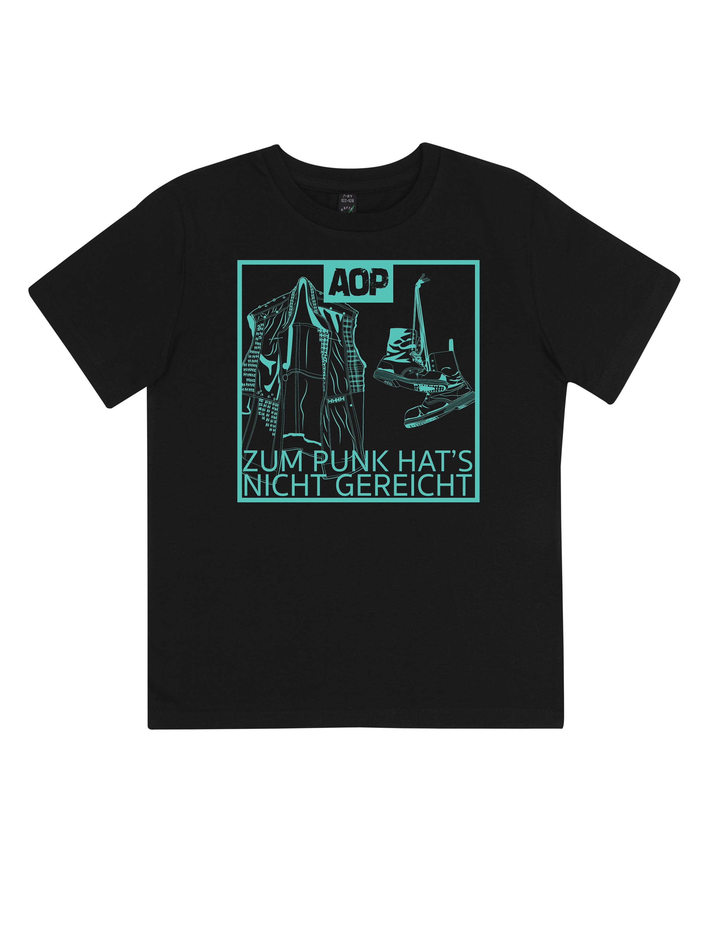AOP – Zum Punk hat's nicht gereicht – Kids-Shirt (schwarz)