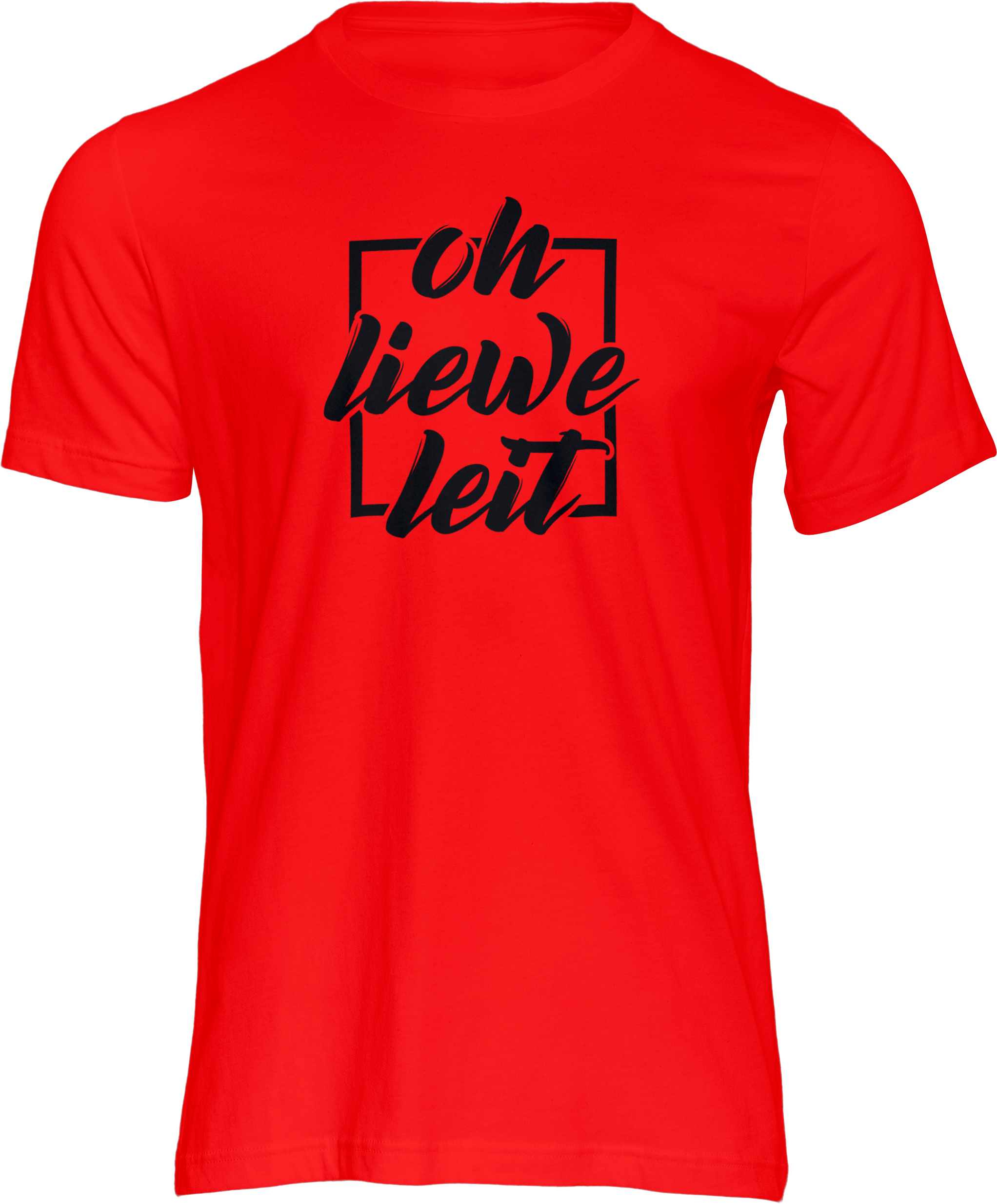 Motiv-Shirt – Oh liewe Leit – T-Shirt (rot)
