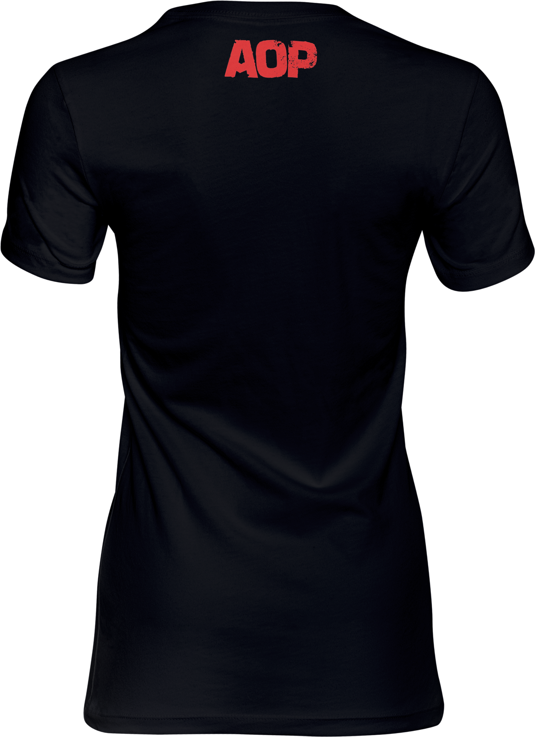 AOP – Mutter Theresa Logo – Girlie-Shirt (schwarz)