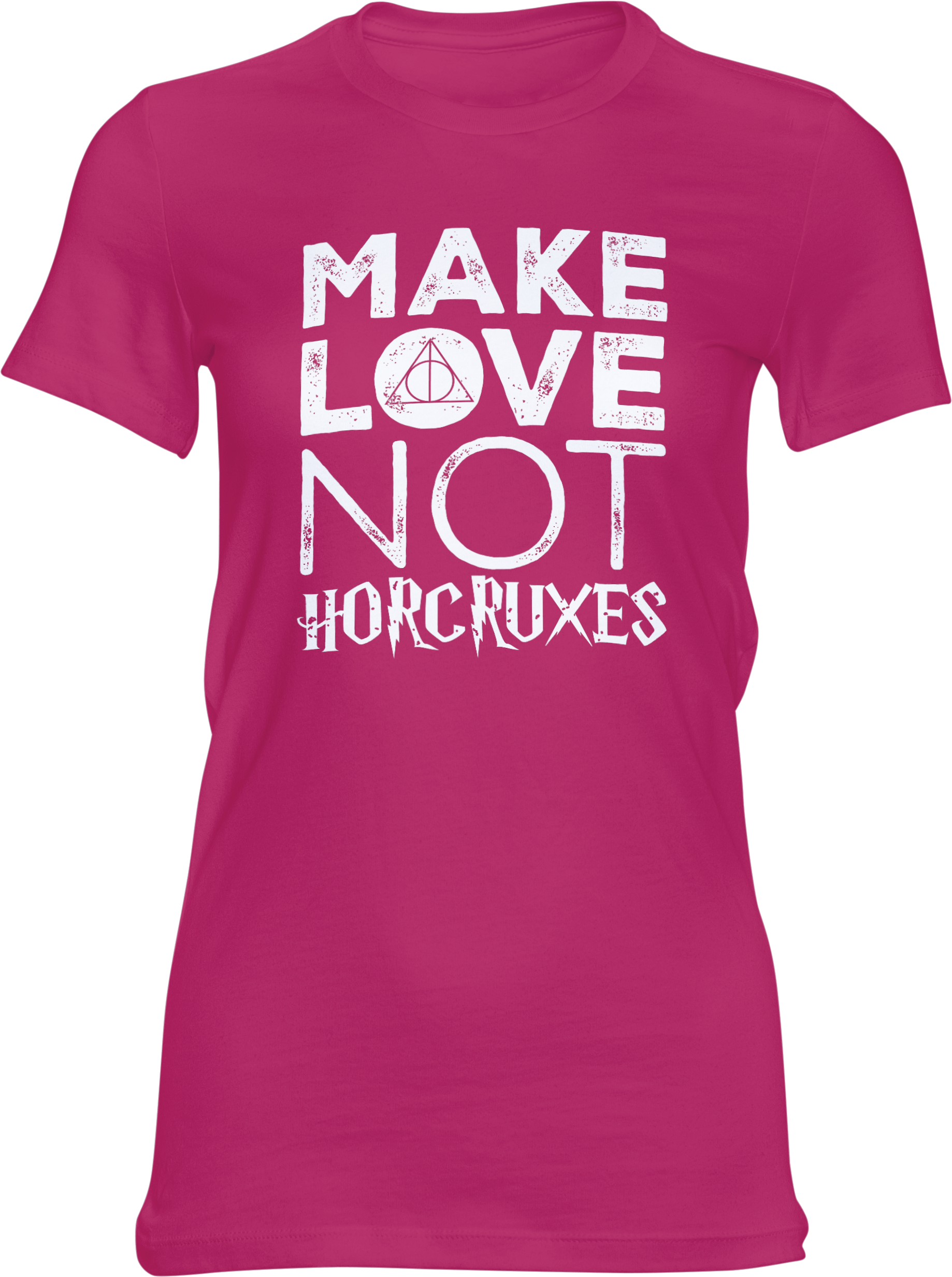 Motiv-Shirt – Make Love Not Horcruxes – Girlie-Shirt (pink)